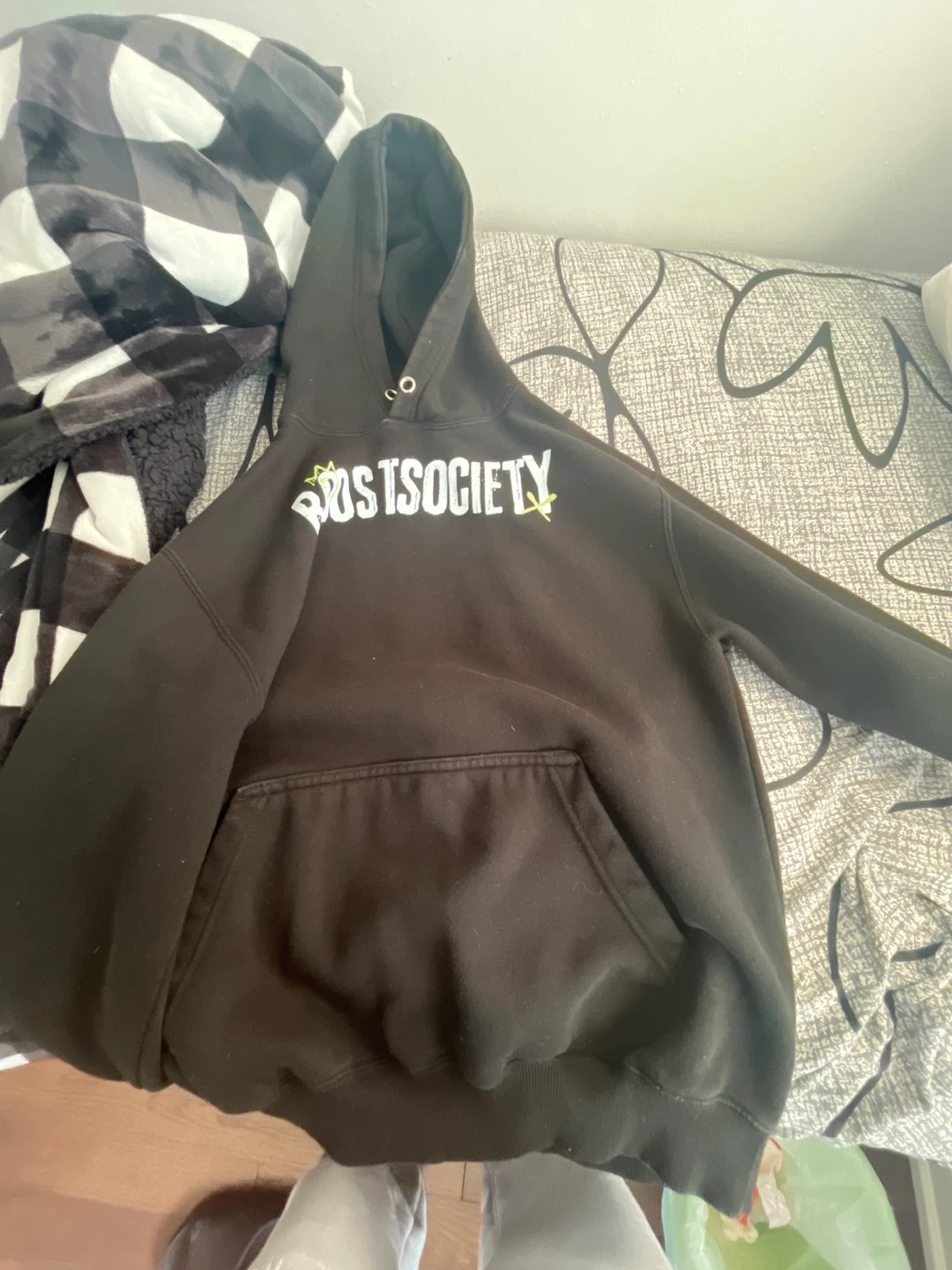POST SOCIETY Black Hoodie