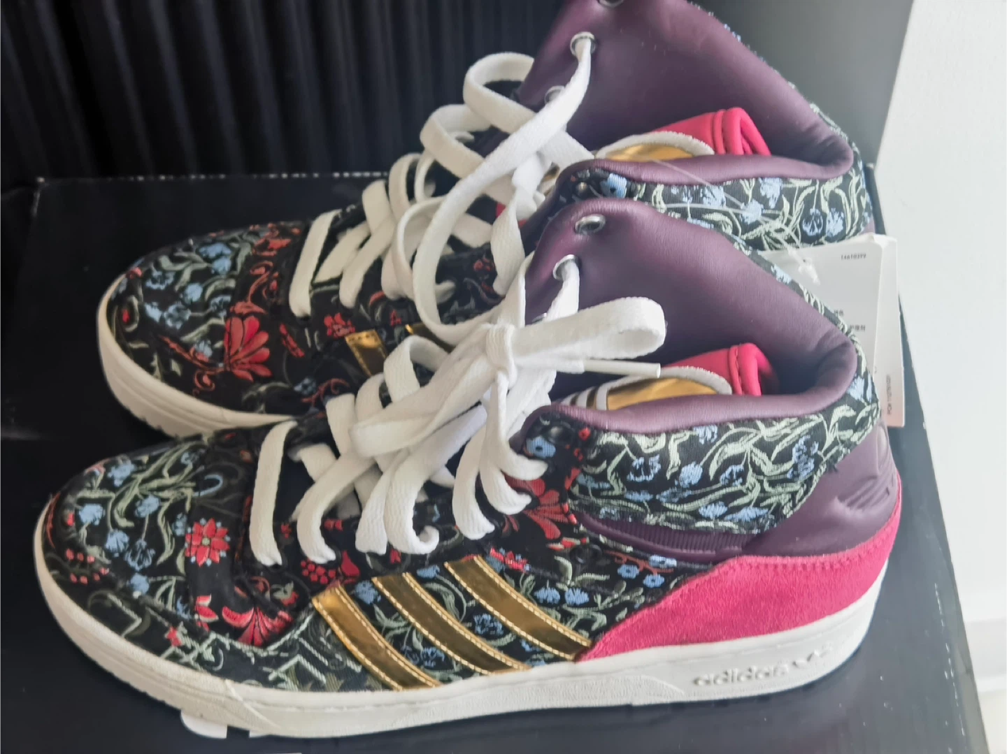 Adidas High-Top Sneakers Floral Print