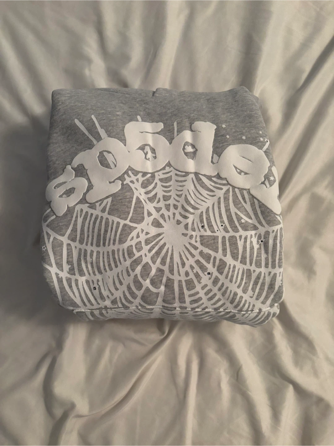 Heather Grey Sp5der Hoodie Size S - photo 4
