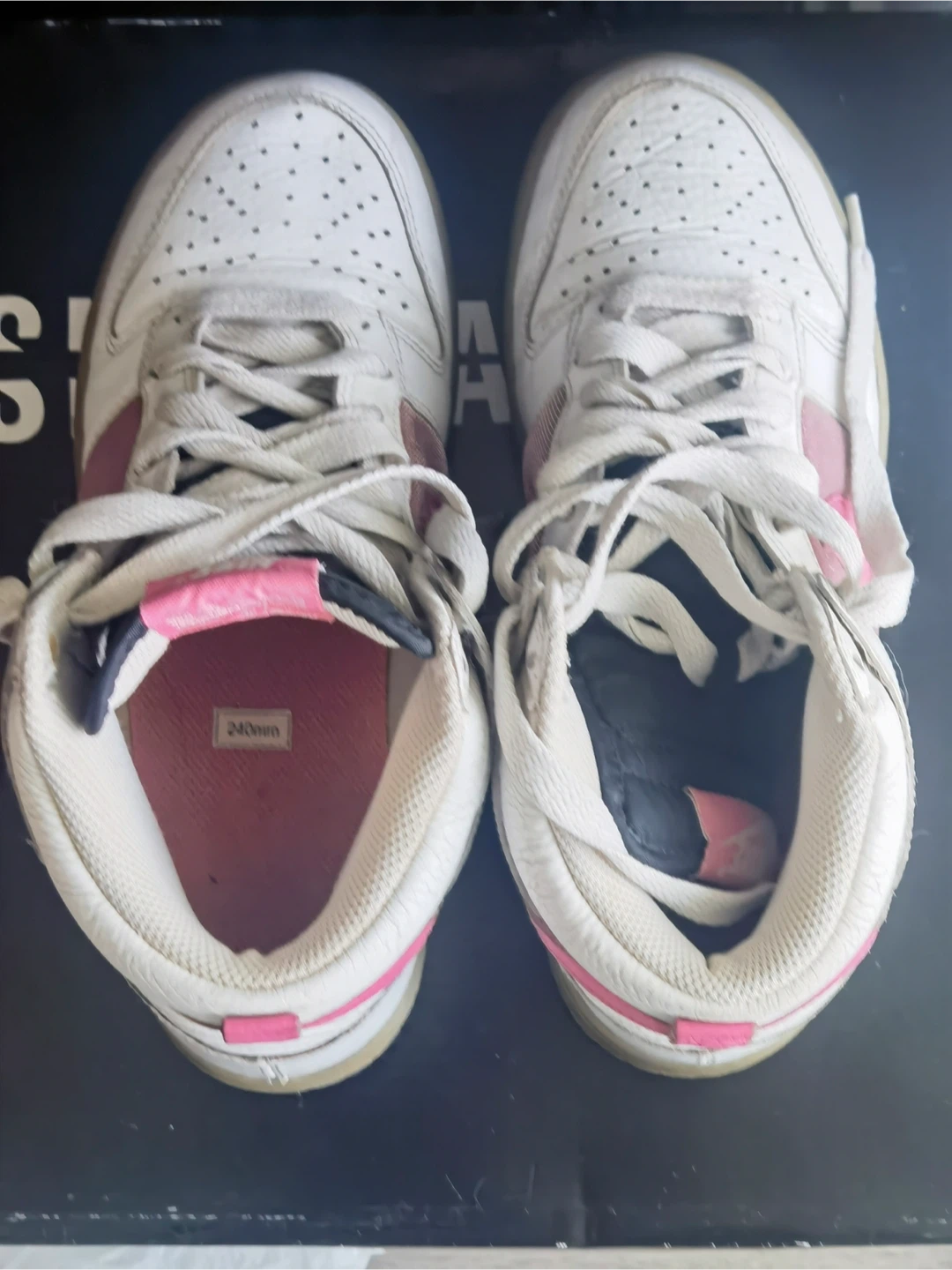 Nike Dunk High Sneakers White Pink Women's Size 7
