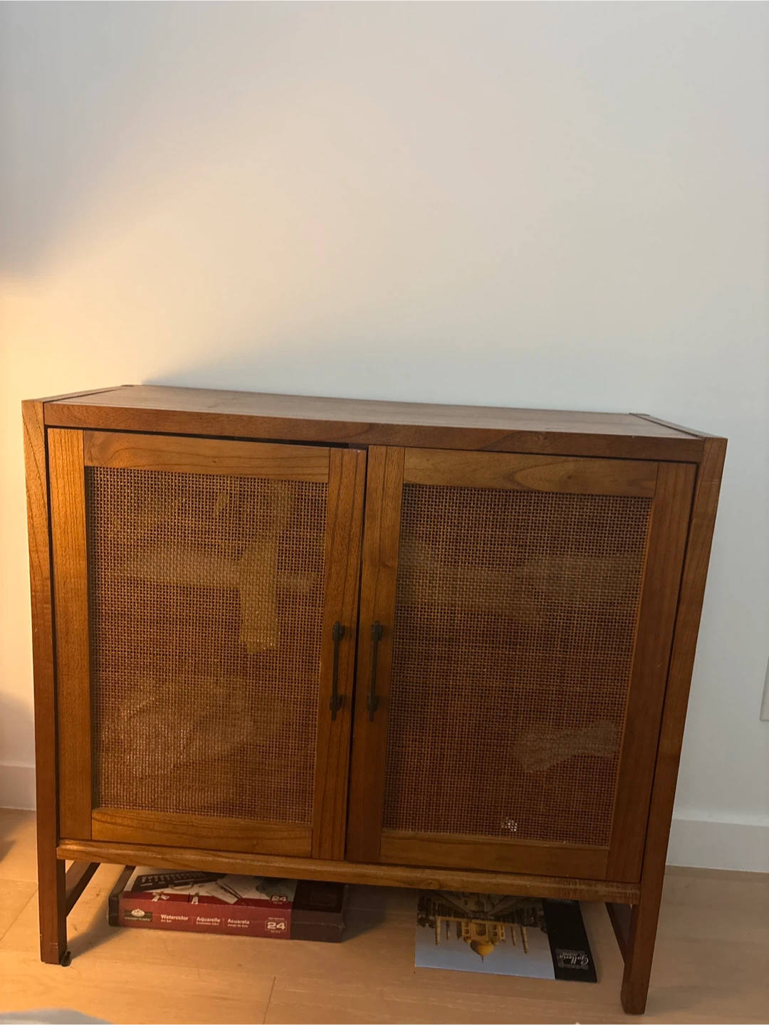 Wooden Cabinet with Rattan Doors - photo 3