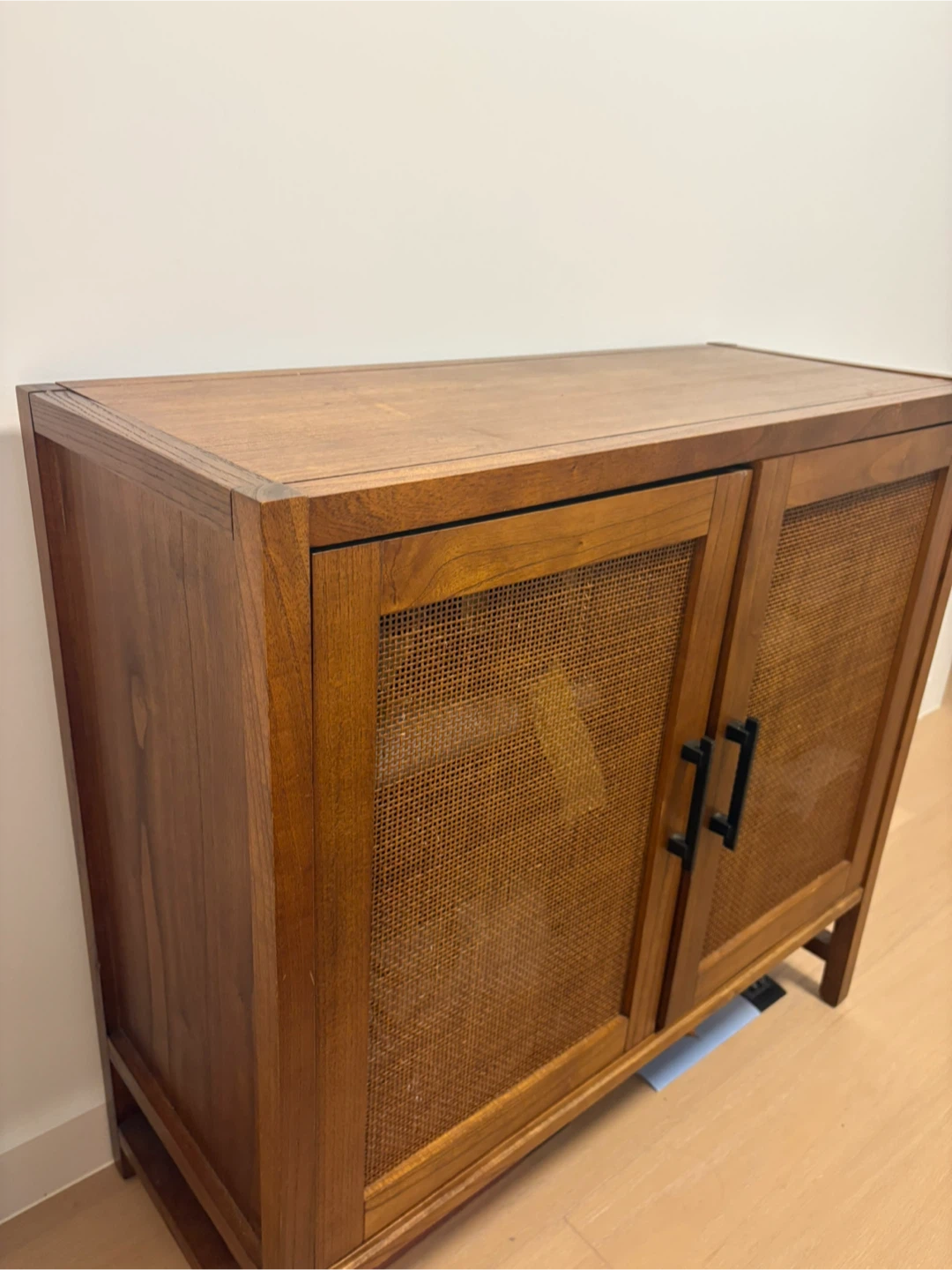 Wooden Cabinet with Rattan Doors - photo 4