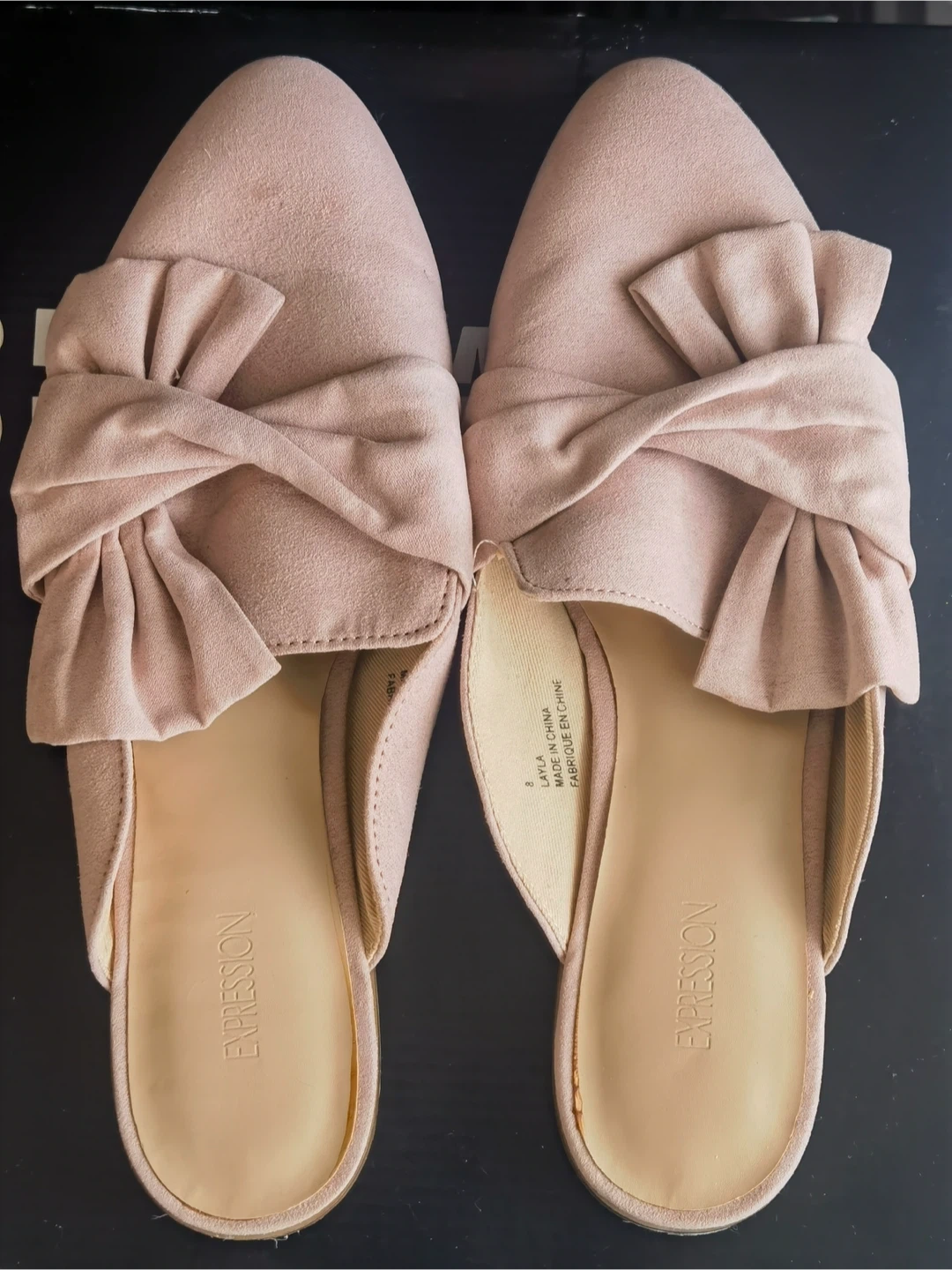 Women's Pink Mules - Size 8
