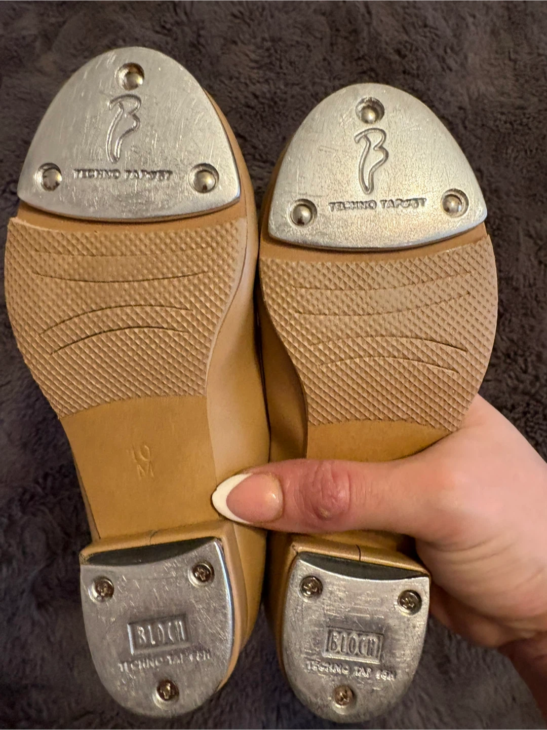 New Bloch Tan Techno Tap Shoes Size 9.5 kids