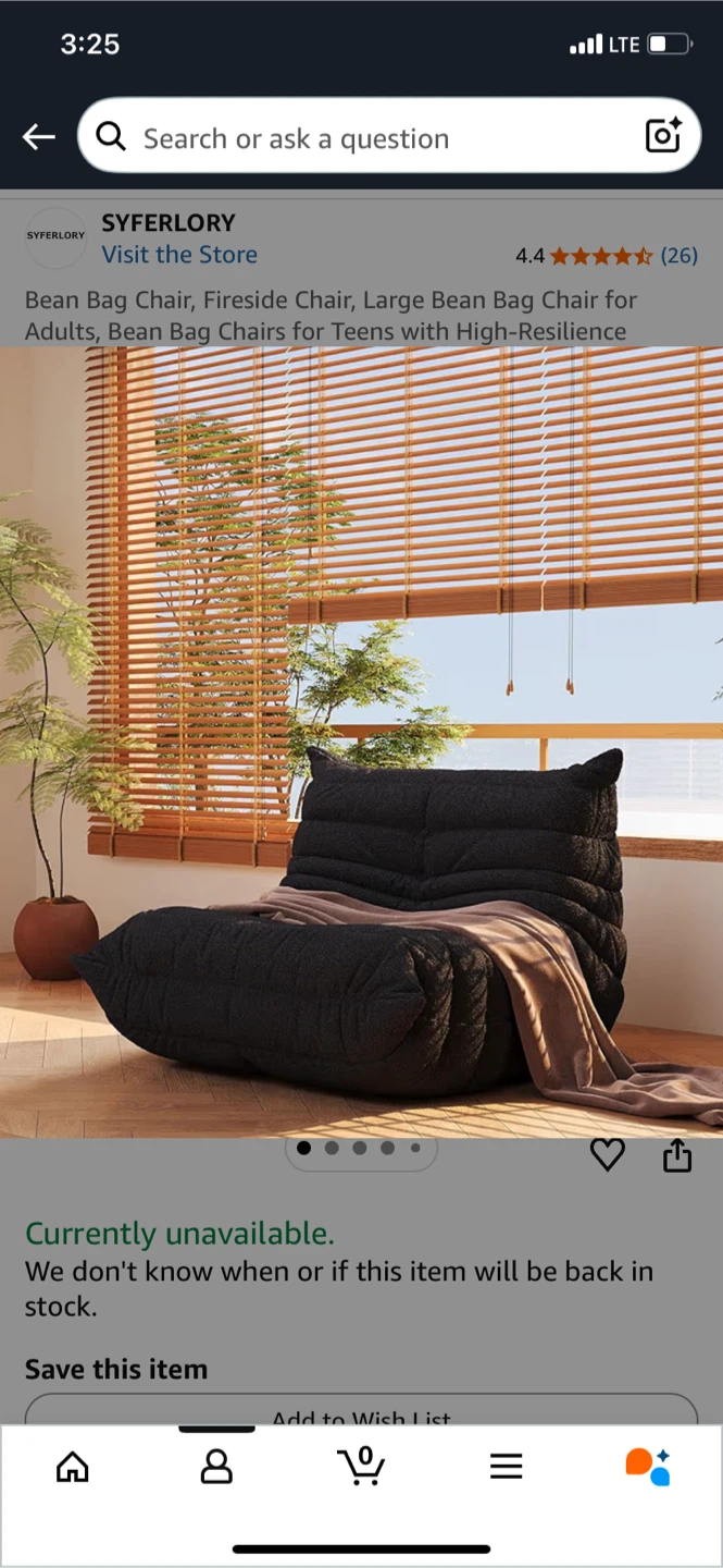 SYFERLORRY Bean Bag Chair