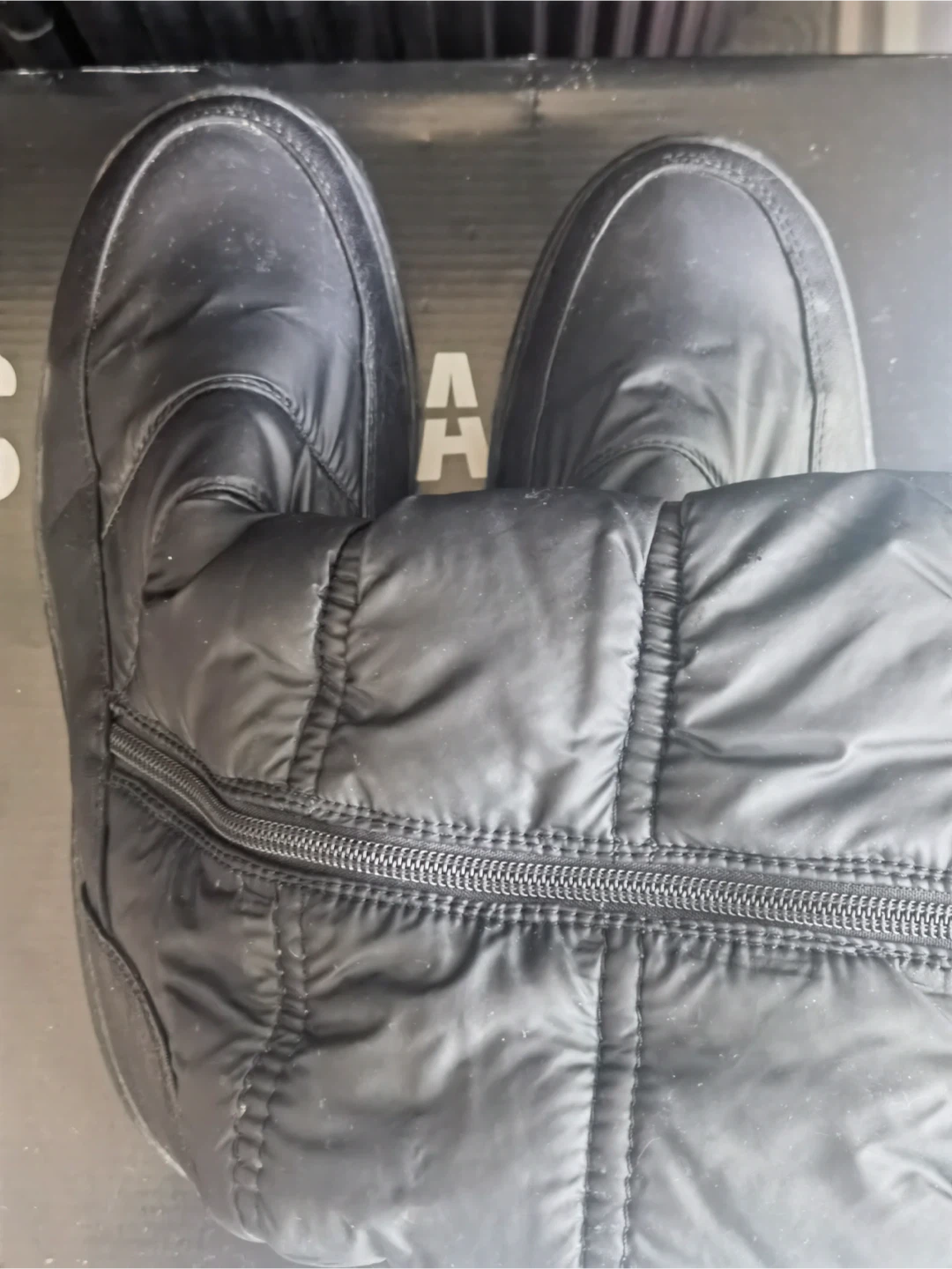 London Fog Black Puffer Winter Boots US 8 length 36cm - photo 3