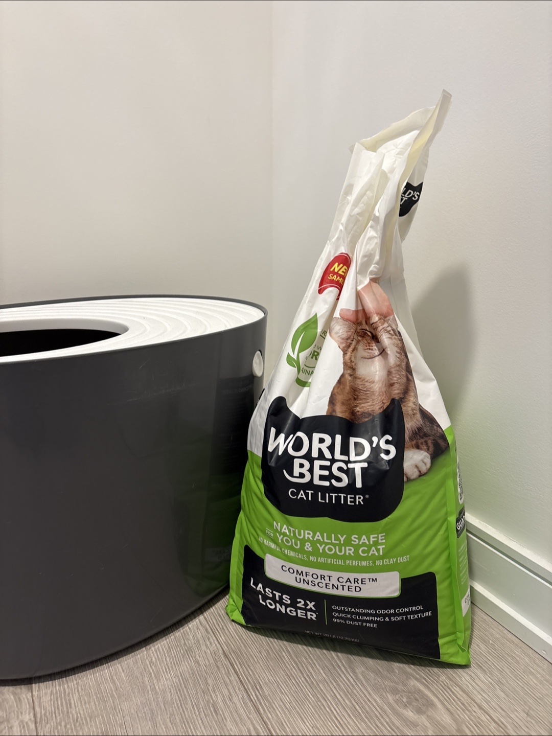 IRIS top entry litter box with corn litter - photo 2