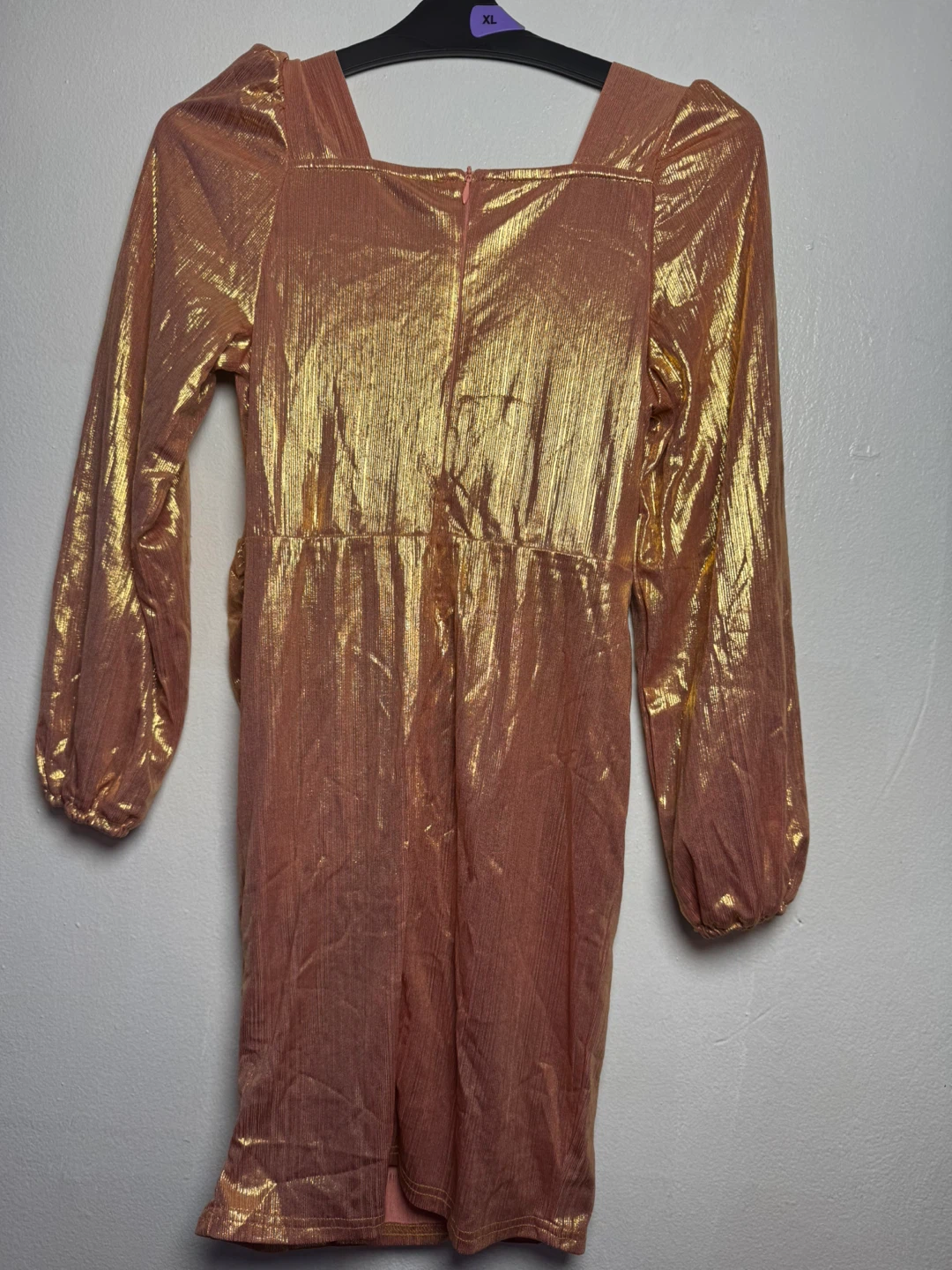 Unique & Unscripted Rose Gold Metallic Dress - photo 2