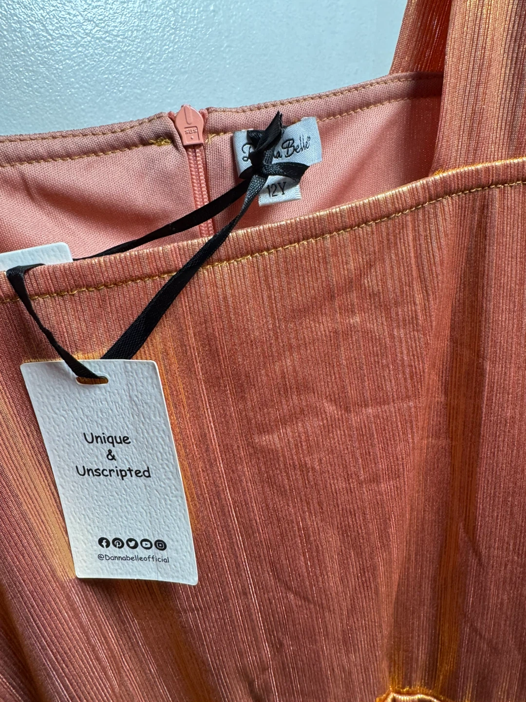 Unique & Unscripted Rose Gold Metallic Dress - photo 3