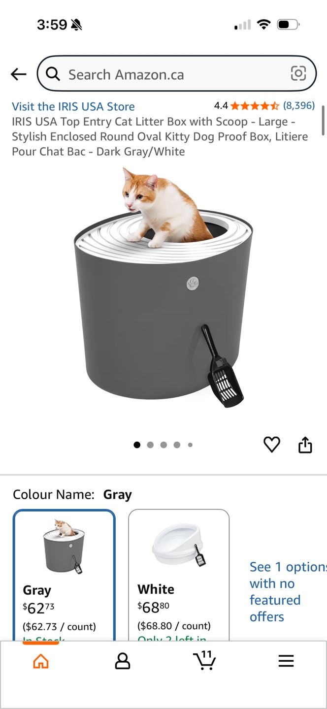 IRIS top entry litter box with corn litter - photo 4
