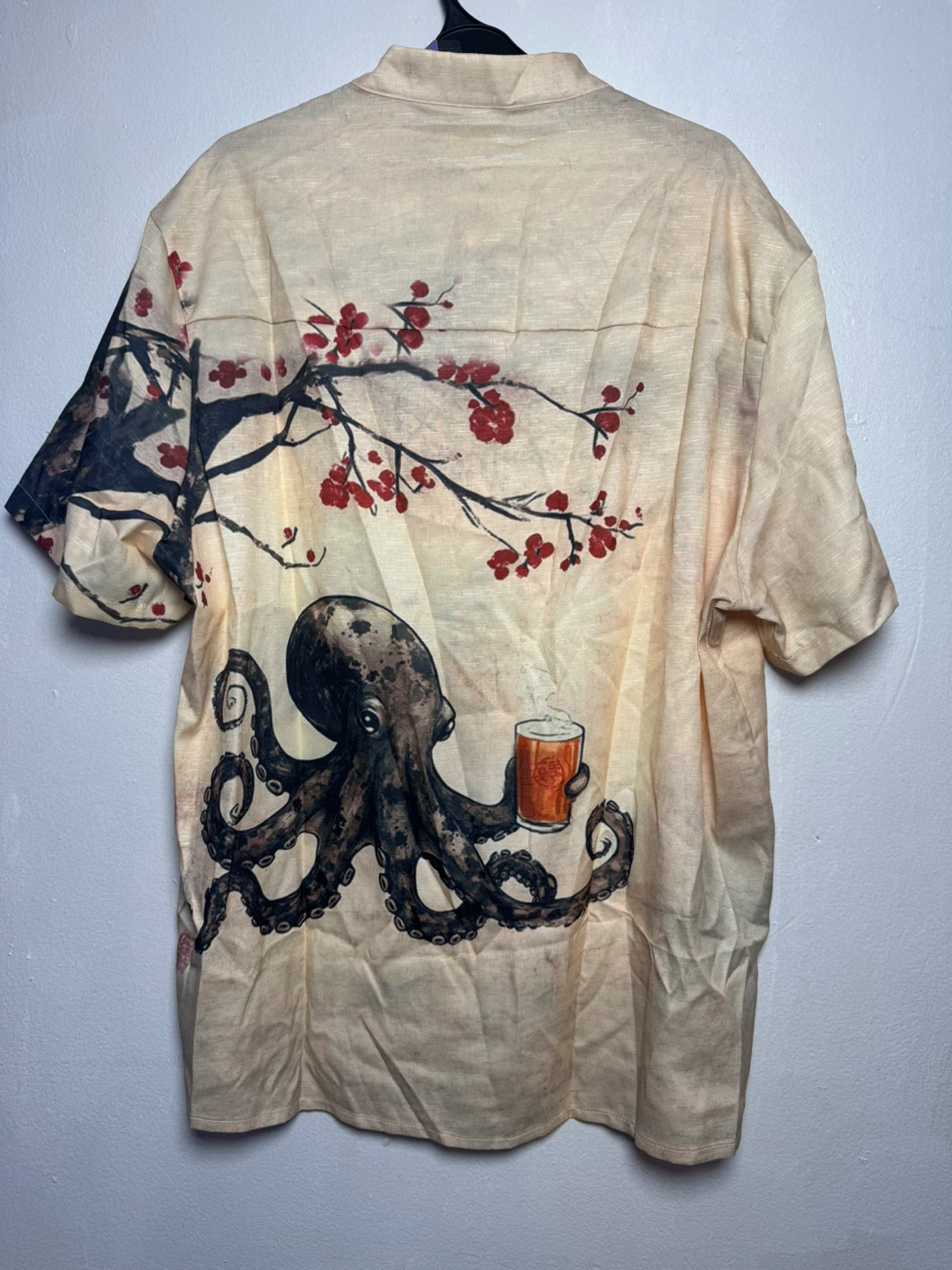 3XL Japanese Style Octopus Beer Shirt - photo 2