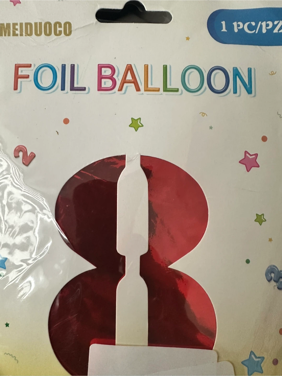 Big Red Number 8 Foil Balloon - photo 2