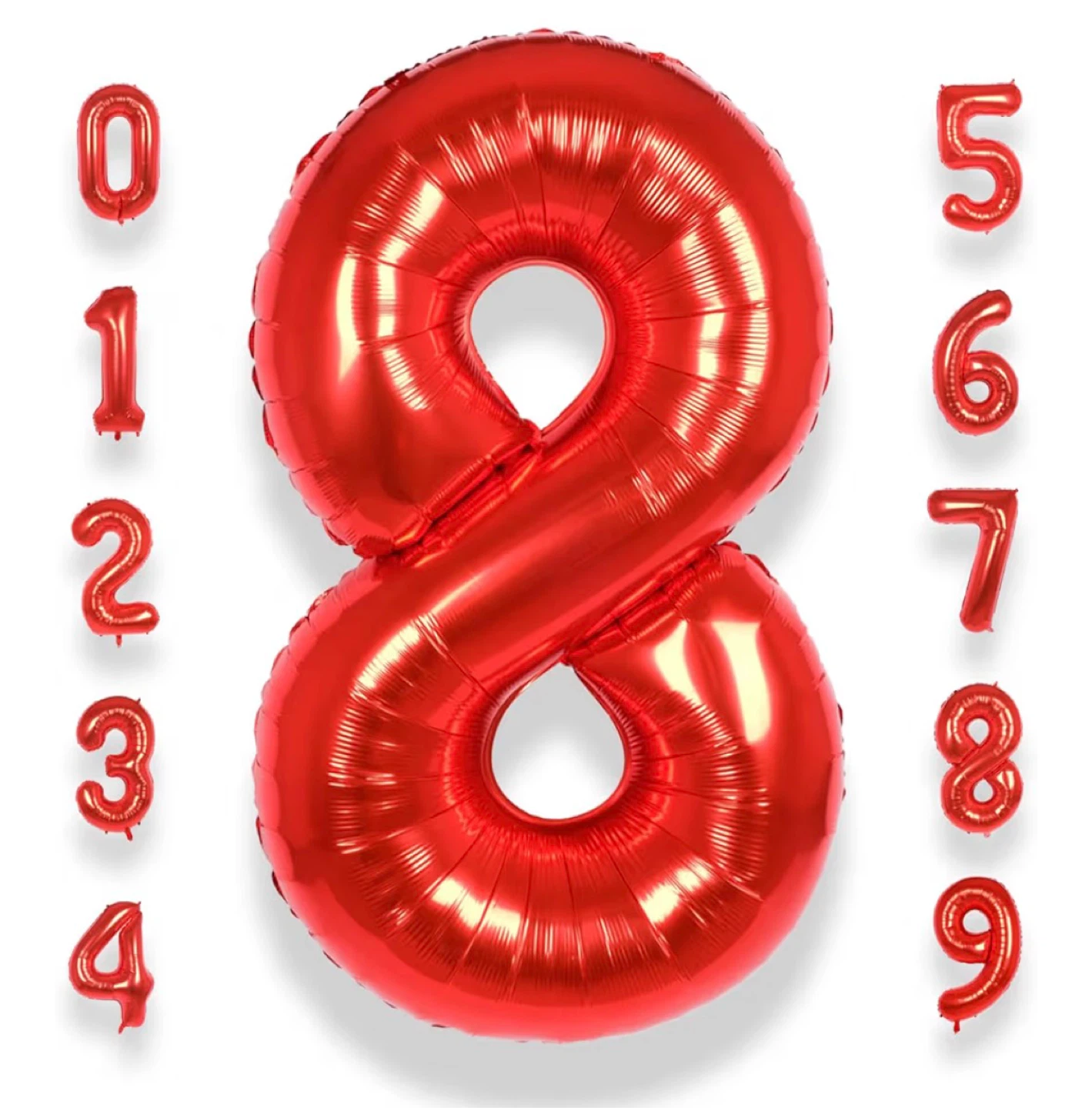 Big Red Number 8 Foil Balloon