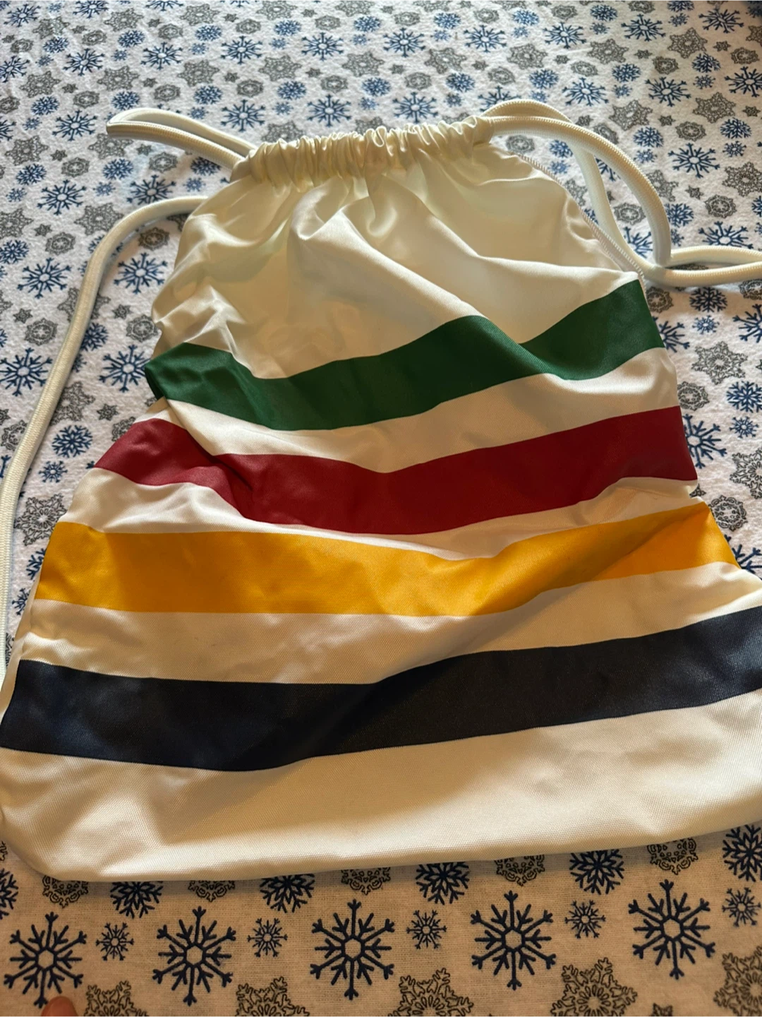 Striped Drawstring Bag - photo 2