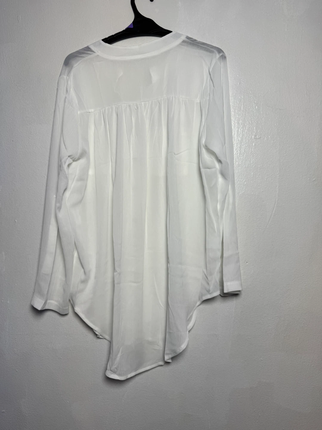 White Polyester One Size Blouse - photo 2