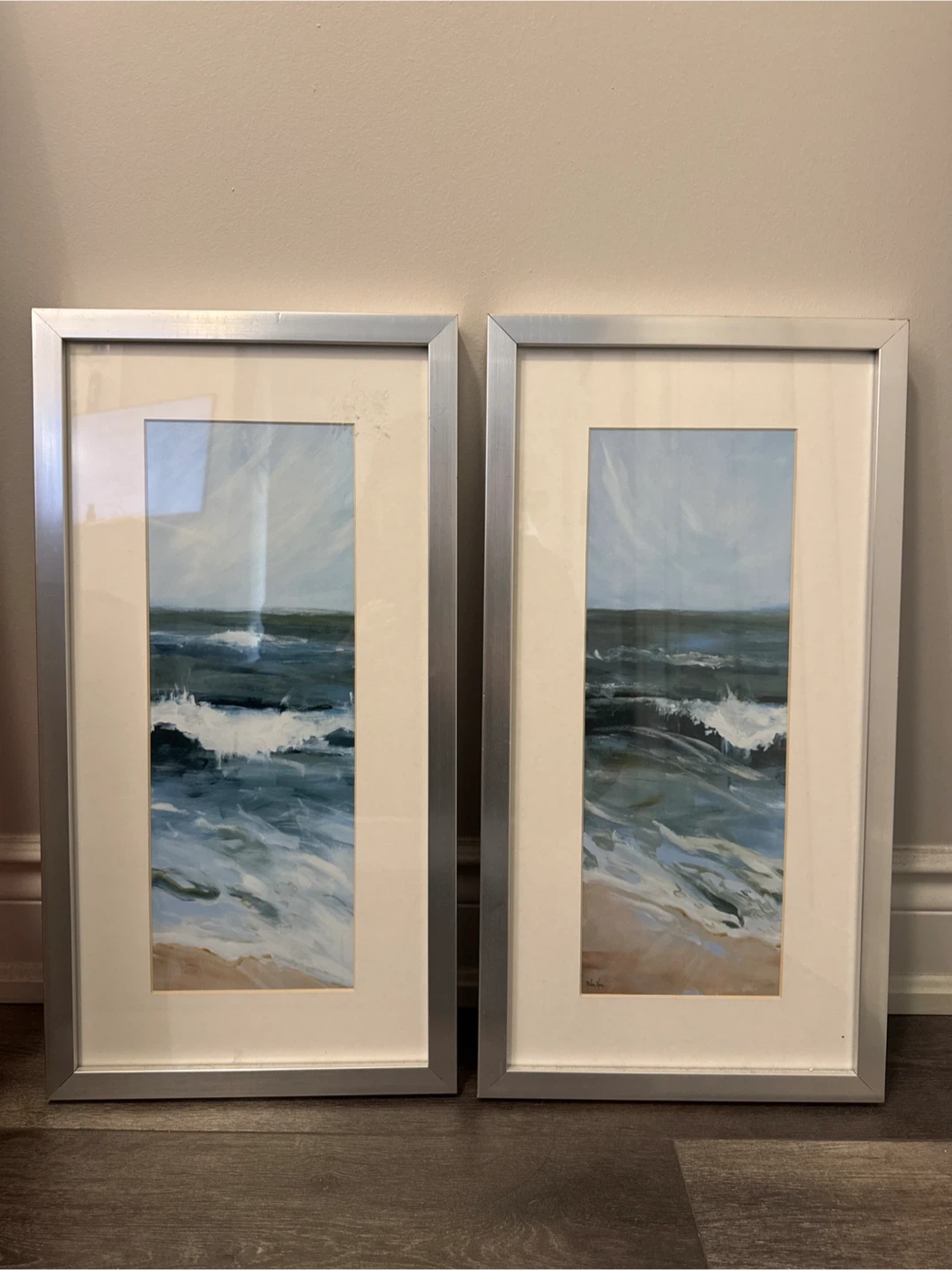 Framed Ocean Wave Art Print (Set of 2)