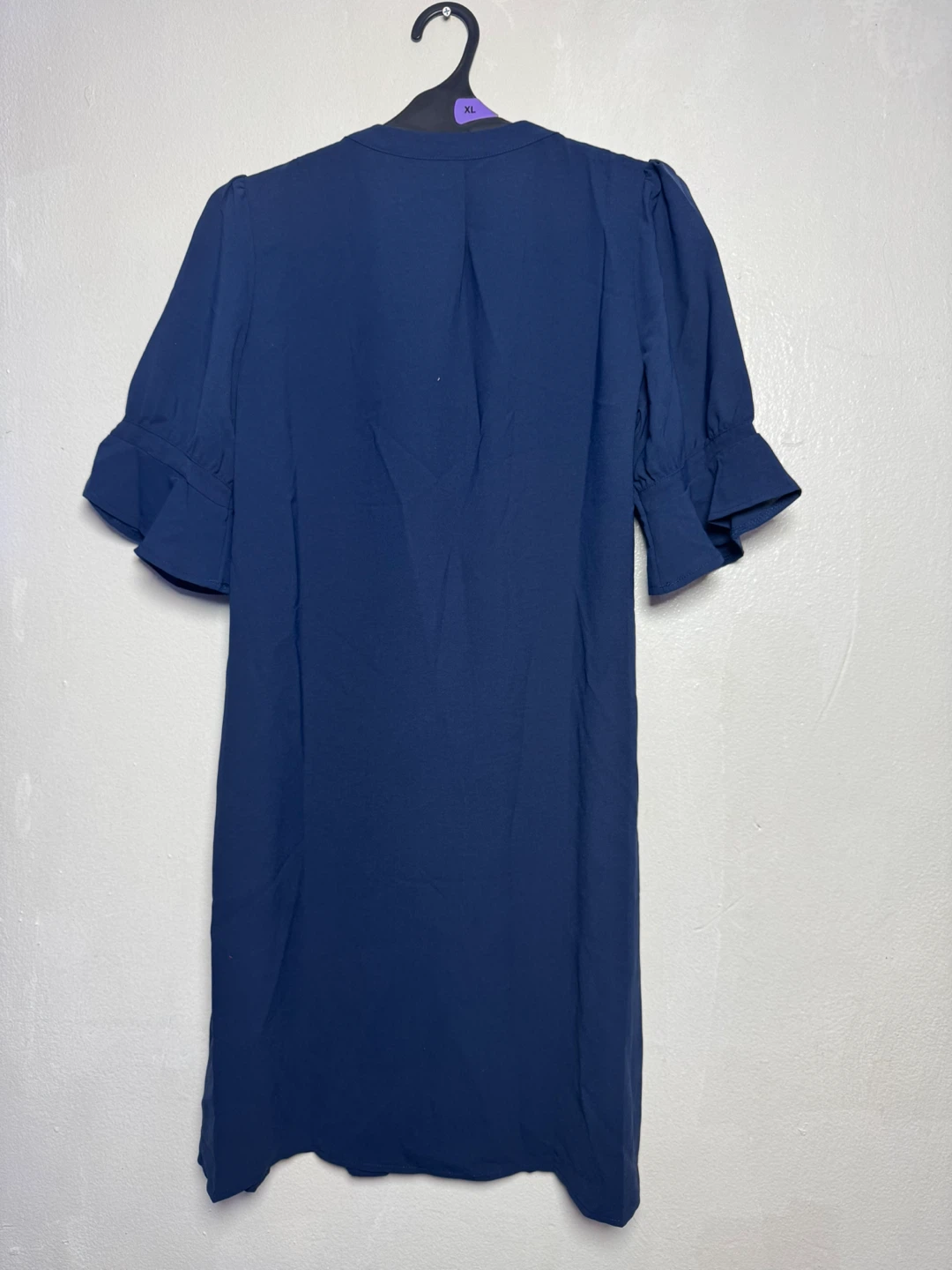 Navy Blue "Puff Sleeve" Dress Size S - photo 2