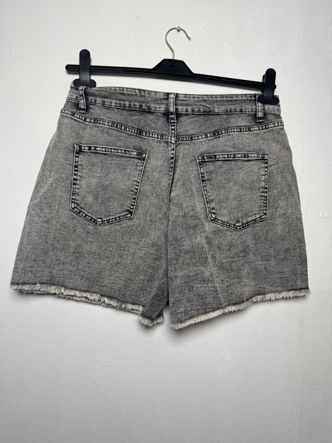 Grey Wash Denim Shorts - photo 2