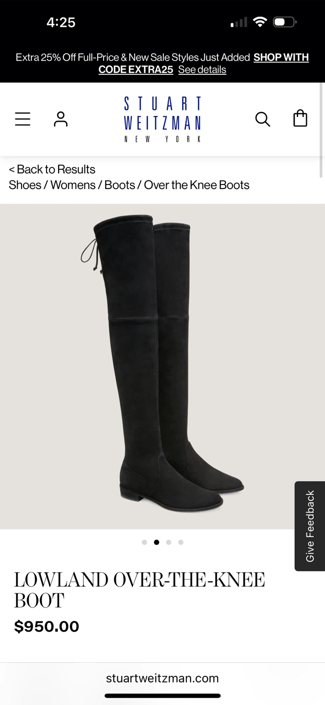 Stuart Weitzman Lowland Over-the-Knee Boots - Black