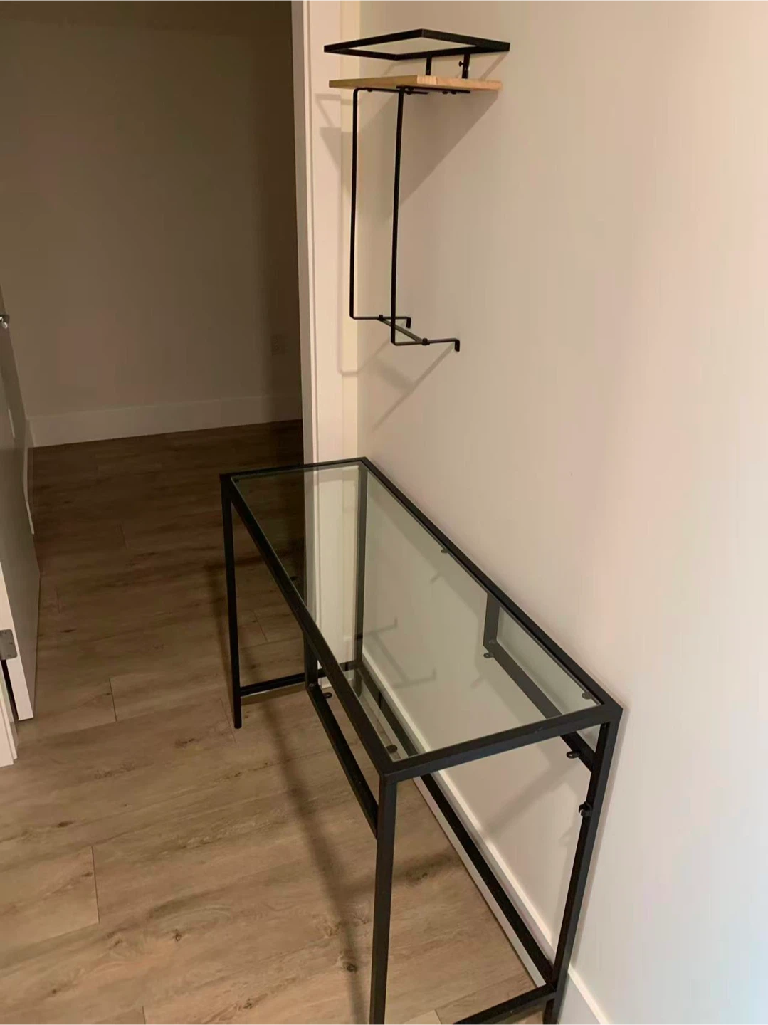 Console Table with Glass Top