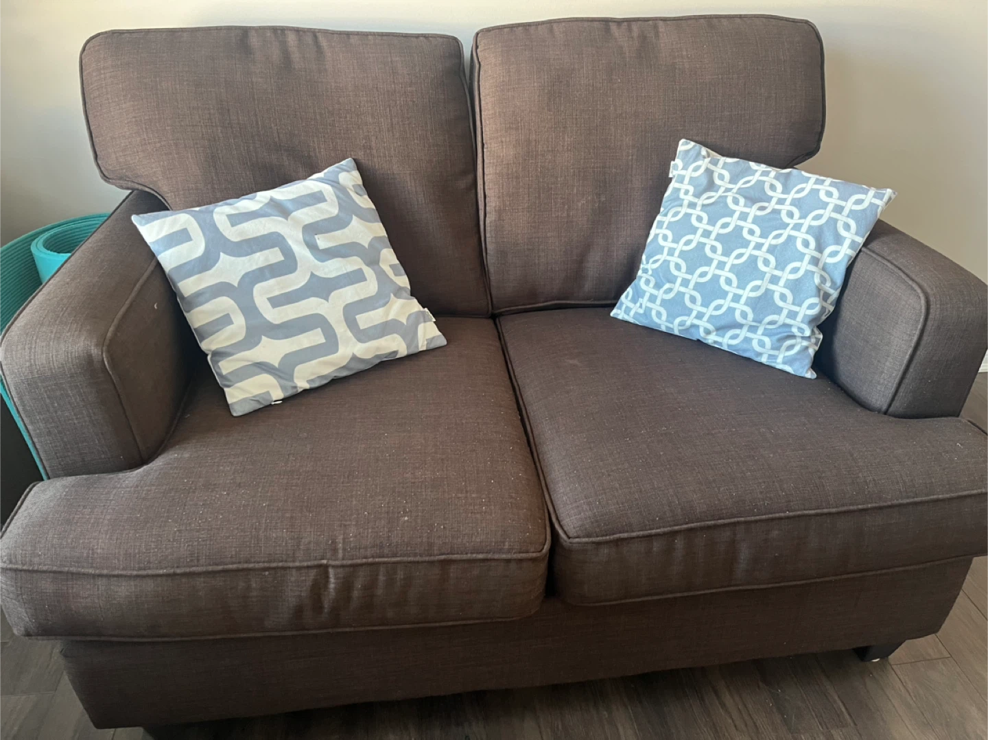 Dark Brown Loveseat Sofa - photo 5