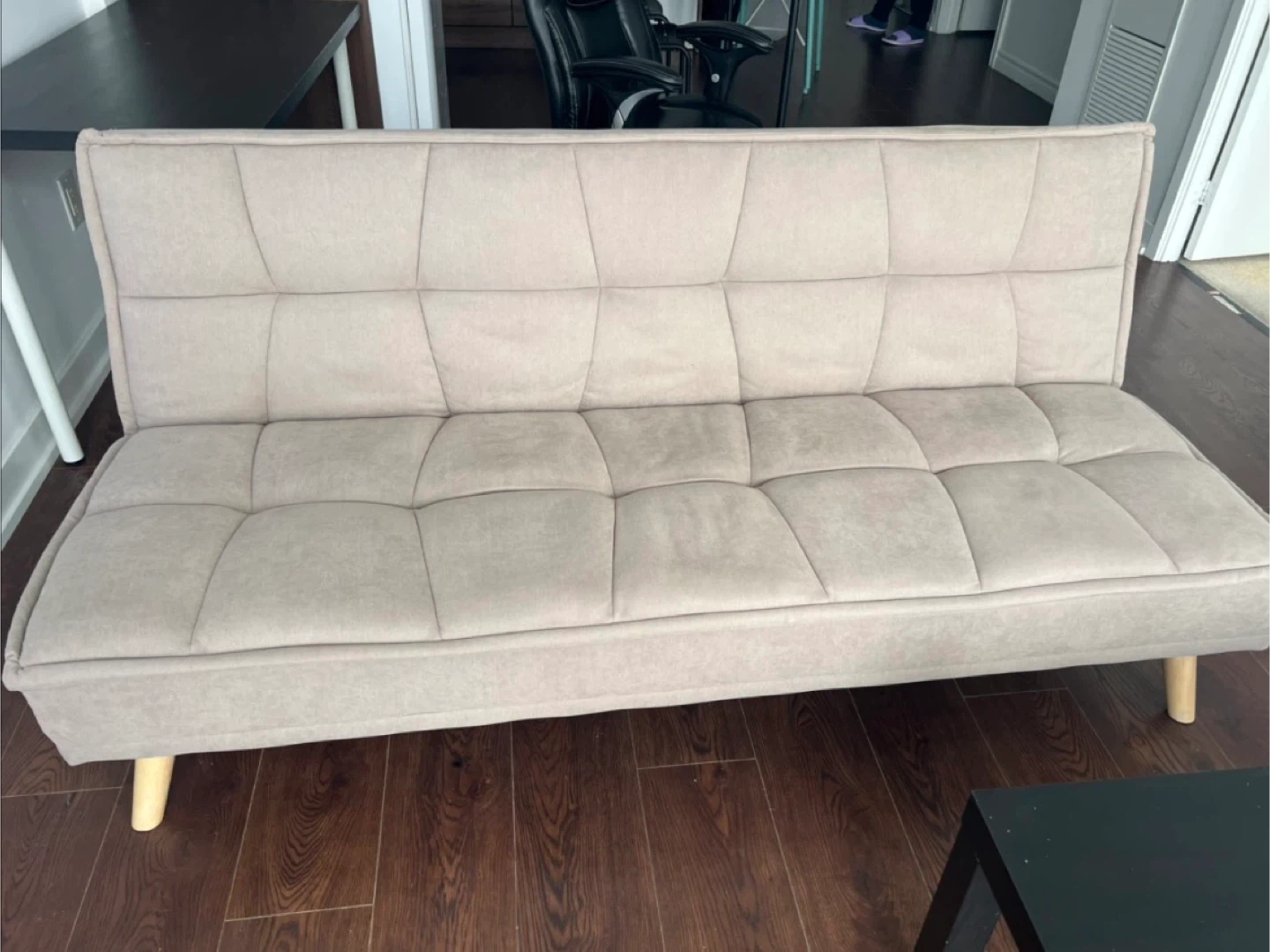 Structube Beige Futon Sofa Bed - photo 3