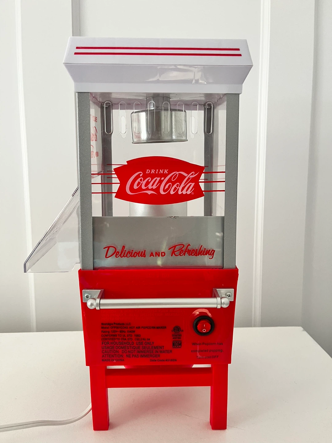 Coca-Cola Retro Popcorn Machine - photo 3