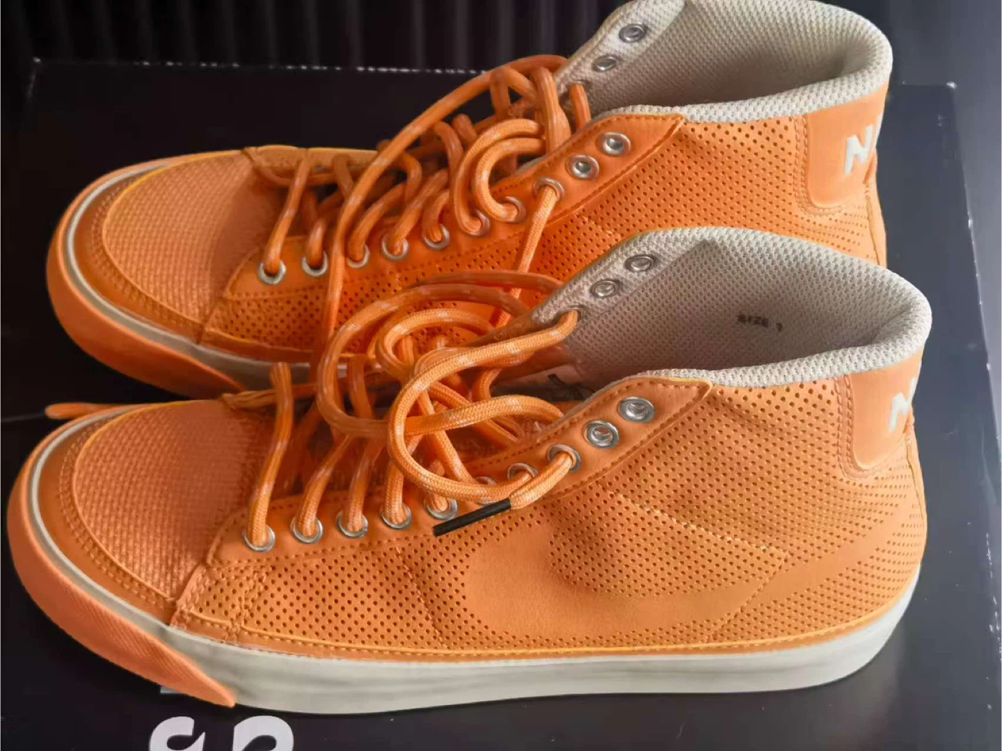 Nike Mid-Top Sneakers - Orange size 7 - photo 2