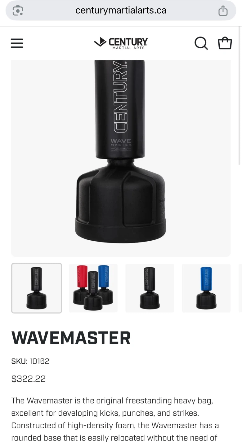 Century Wavemaster Original Freestanding Punching Bag - photo 4