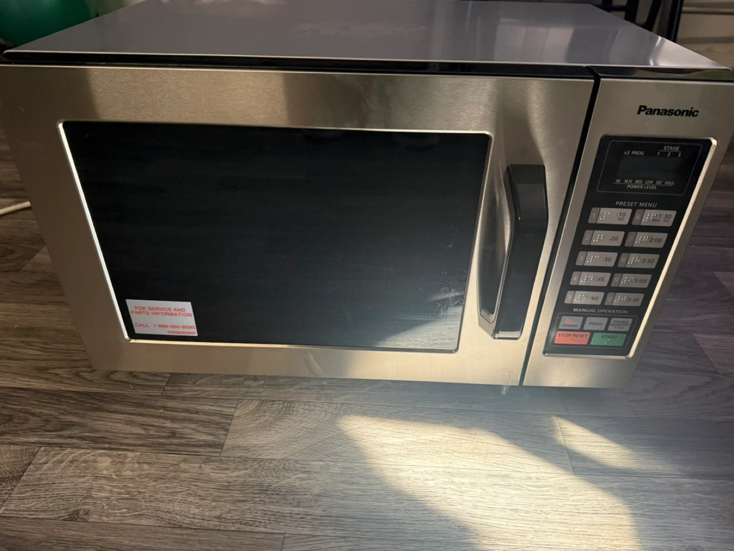 Panasonic NE-1054F Commercial Microwave Oven Stainless Steel - photo 5
