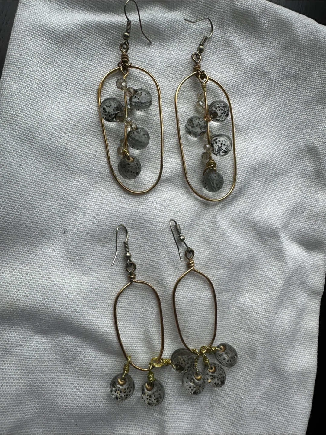 Beaded Oval Hoop Earrings Bundle - photo 2