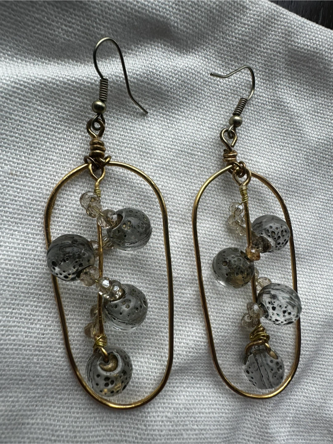 Beaded Oval Hoop Earrings Bundle - photo 3