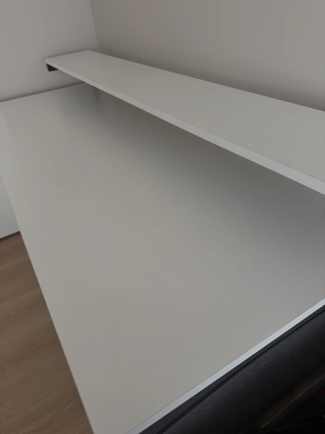 Mesh Back Office Chair and White Desk with Shelf - photo 5