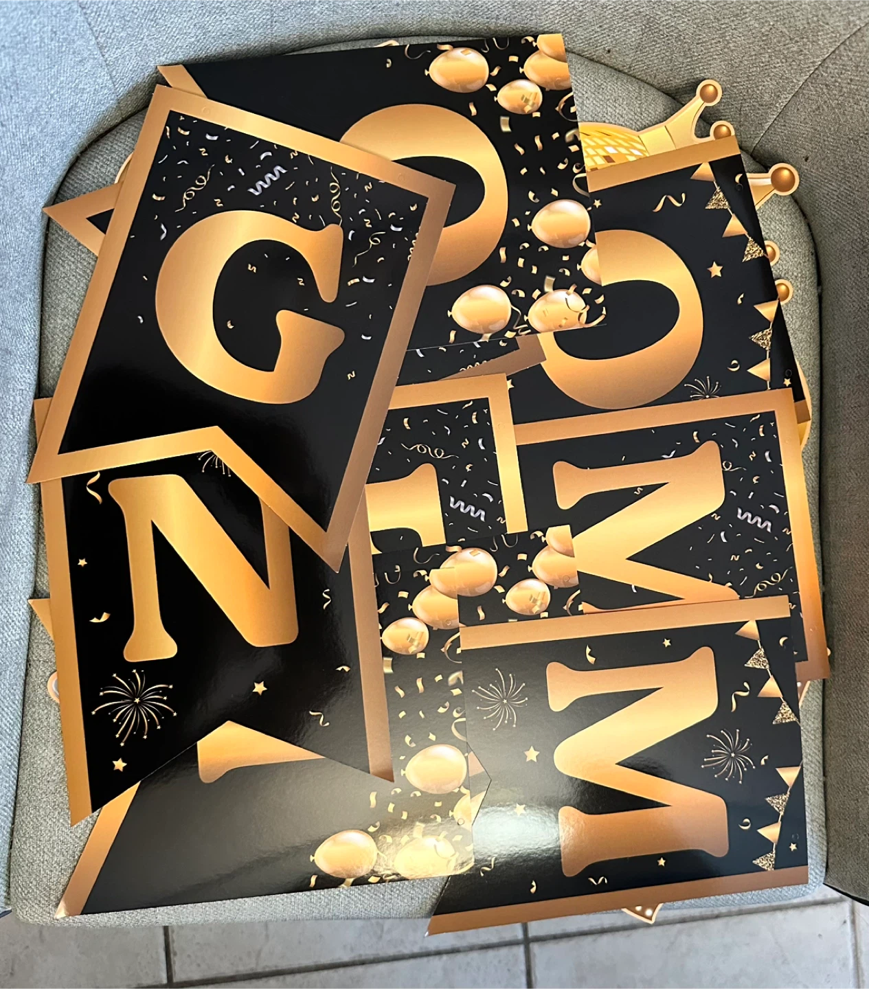 Gold and Black Party Homecoming Banner - photo 2
