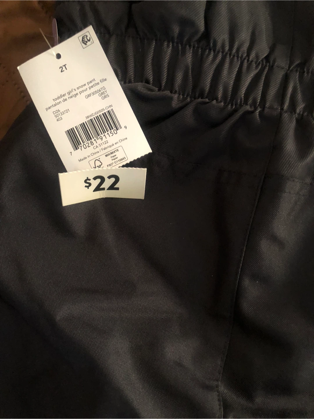 Toddler Girl's Snow Pants Size 2T - photo 3