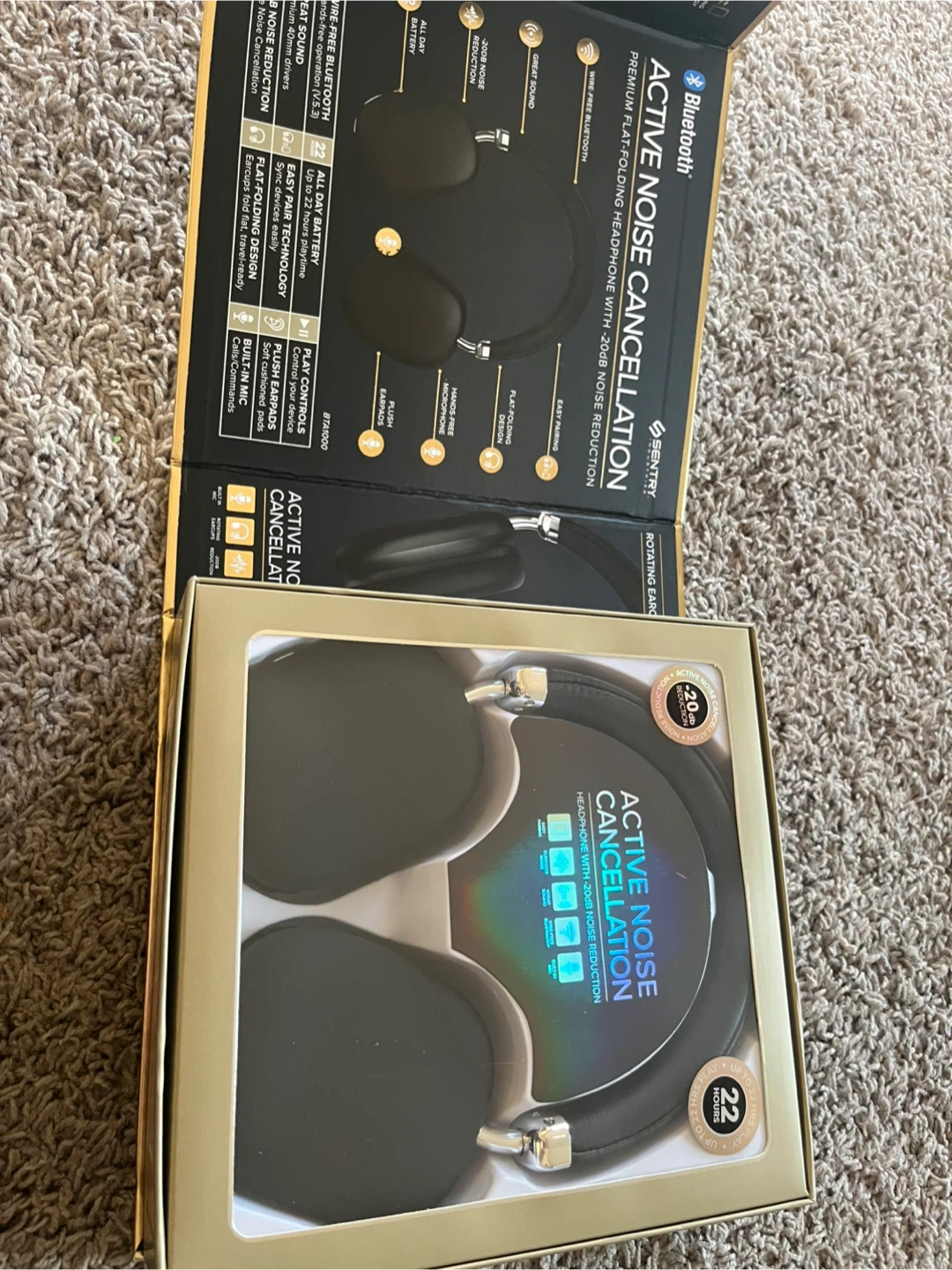 Sentry Active Noise Cancellation Bluetooth Headphones - photo 3