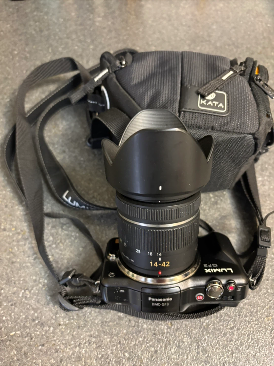 Panasonic Lumix Digital Camera with 14-42mm Lens and Kata Bag