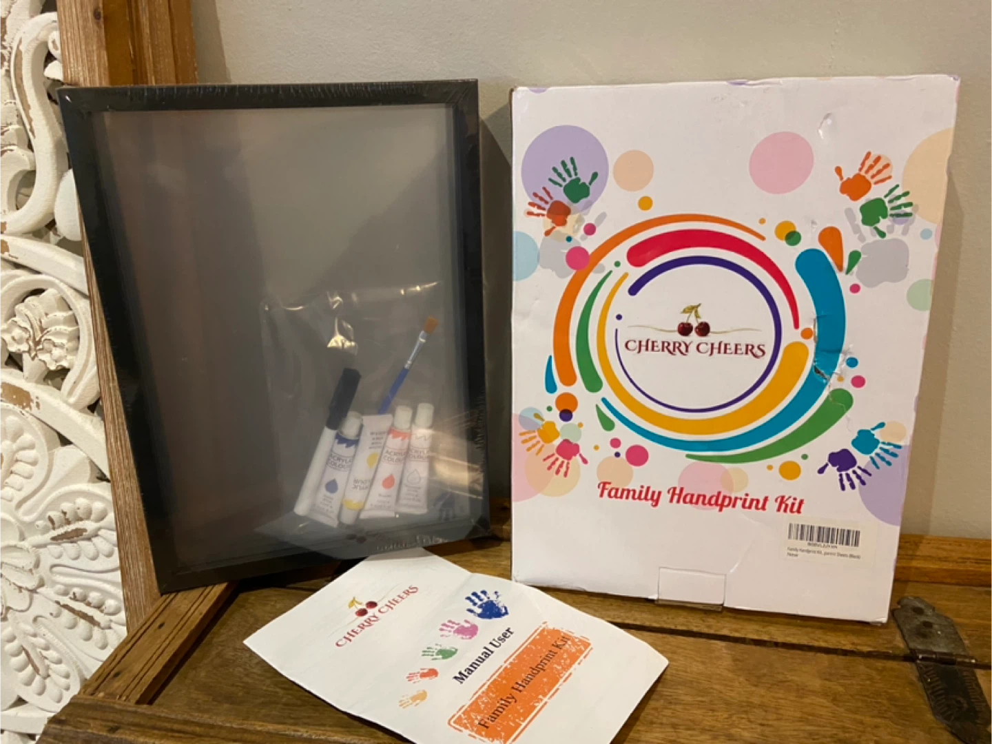 New Family Handprint Kit Wooden Frame - photo 5