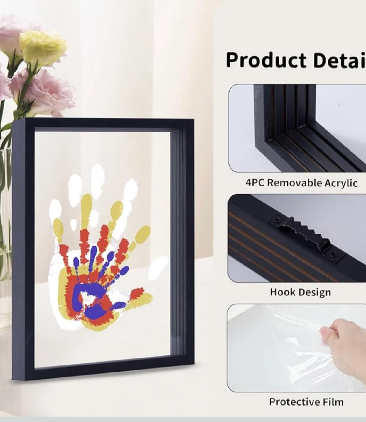 New Family Handprint Kit Wooden Frame - photo 3
