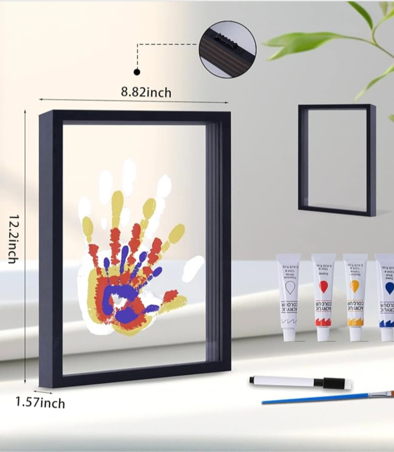 New Family Handprint Kit Wooden Frame - photo 2