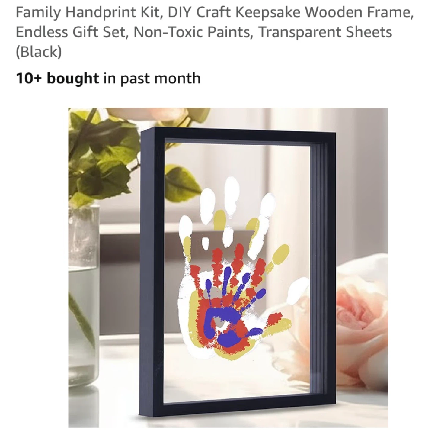 New Family Handprint Kit Wooden Frame