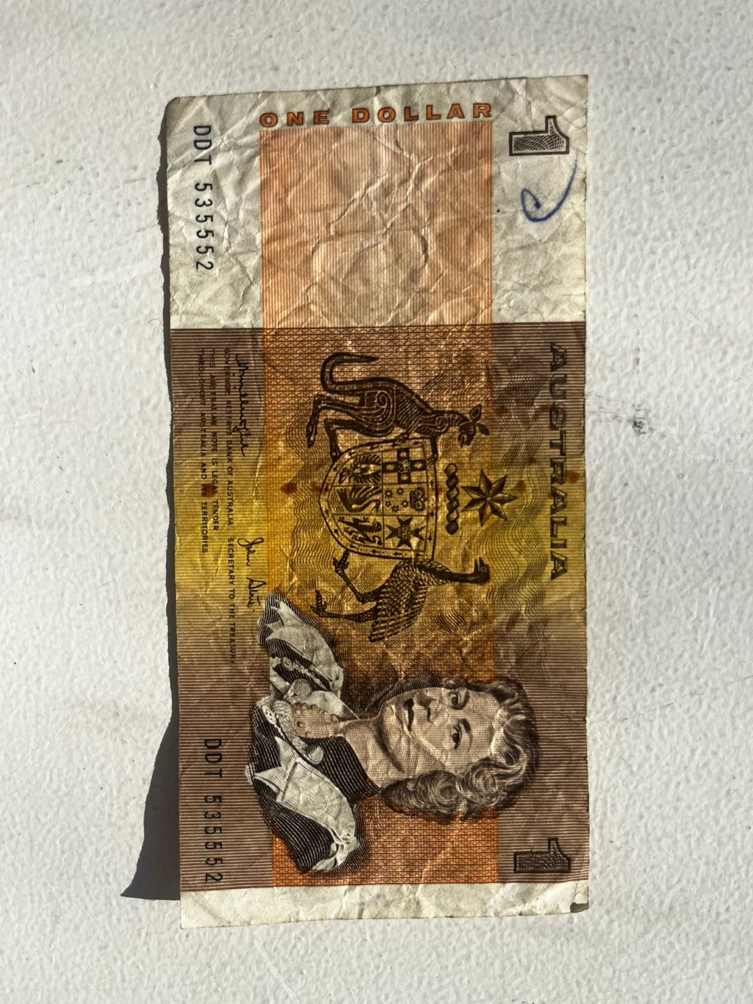 OLD Australian One Dollar Banknote VINTAGE