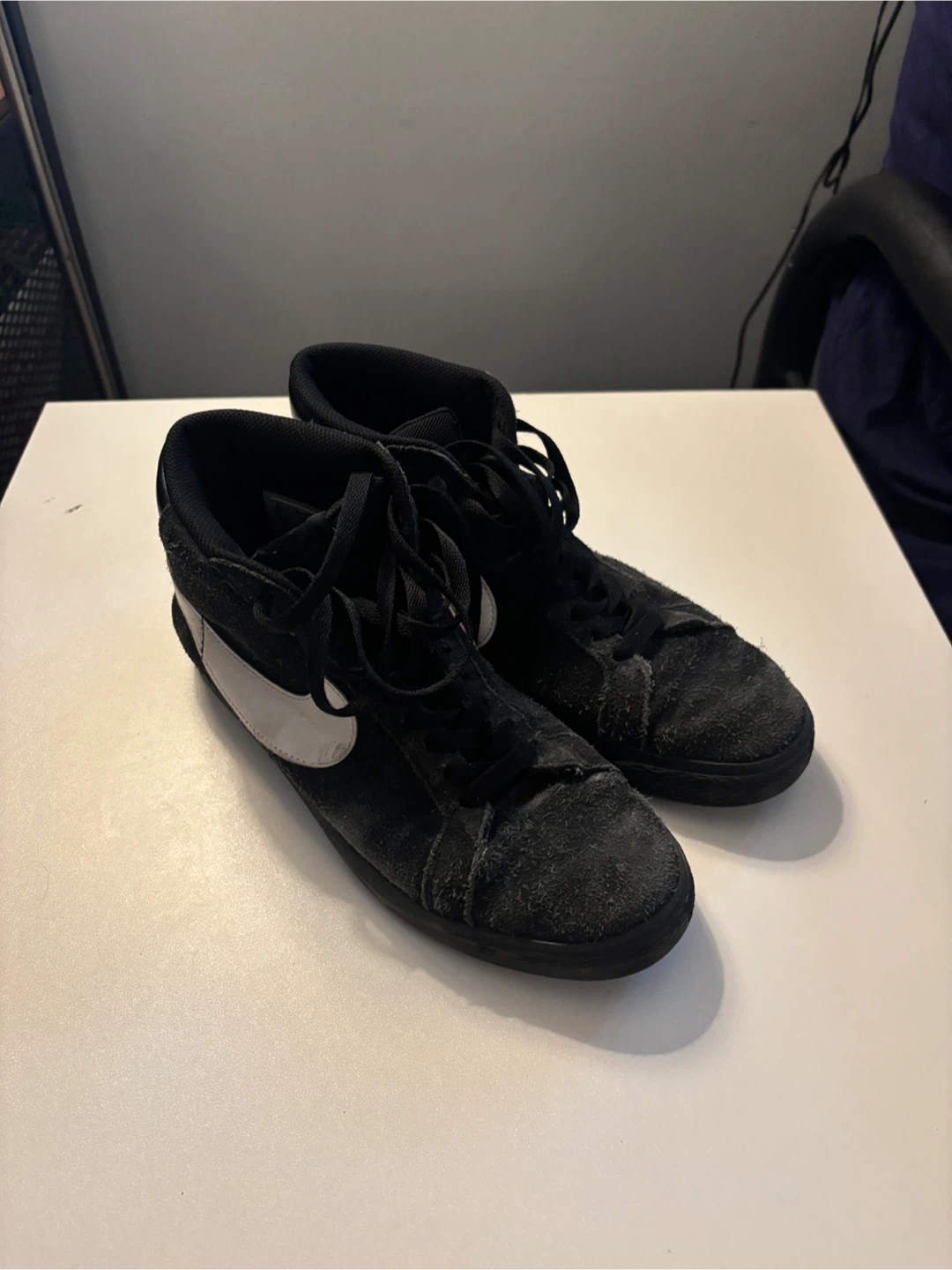 Size 8.5M Nike SB Blazer Mid (Black/White) - photo 2