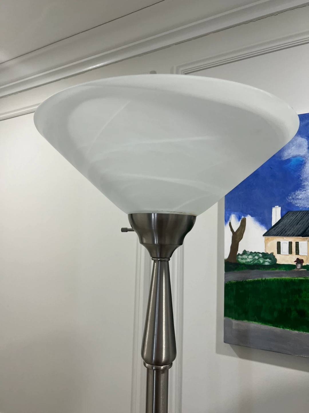 Set of 2 Floor Lamps with Frosted Glass Shades - photo 3