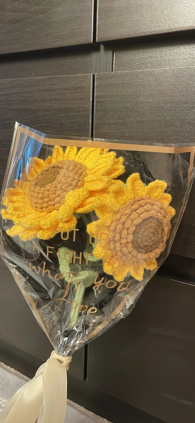 Handmade Crocheted Sunflower Bouquet - photo 2
