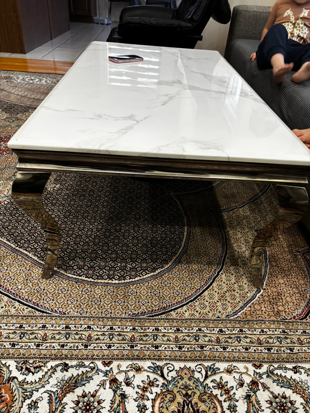 Rectangular Coffee Table with real Marble Finish - photo 2