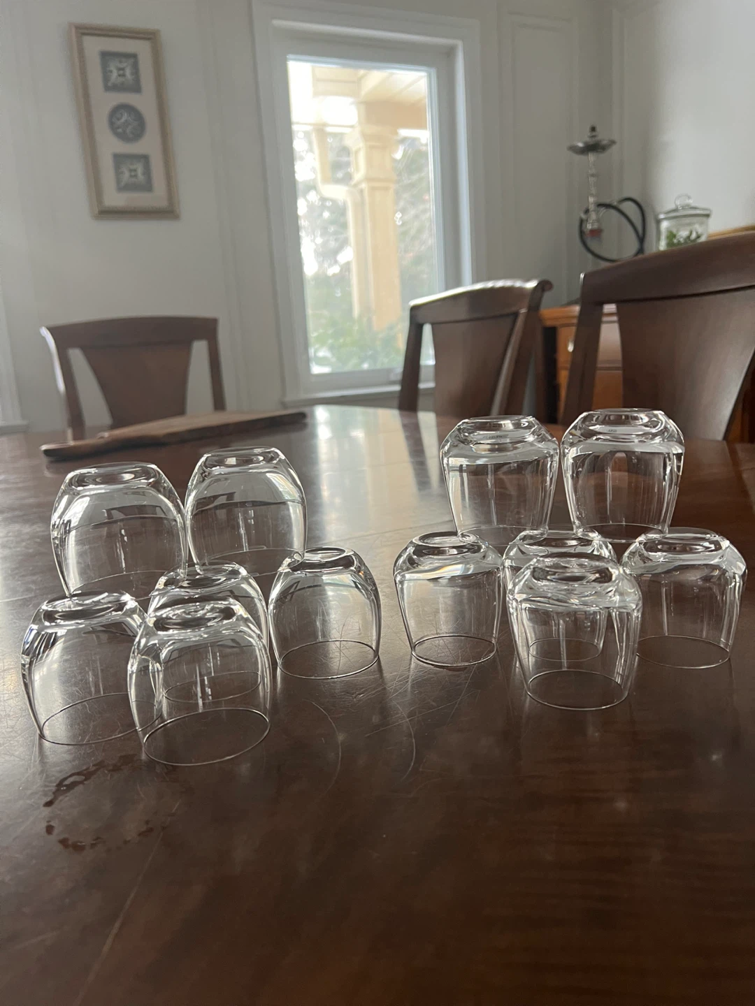 Set of 10 Clear Glass Tumblers