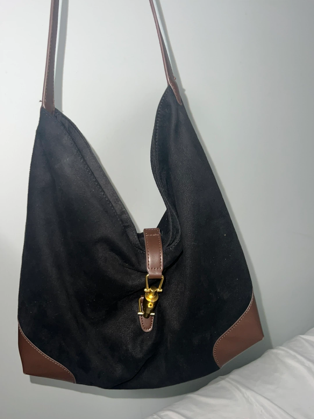 Black Bag with Brown Leather Accents