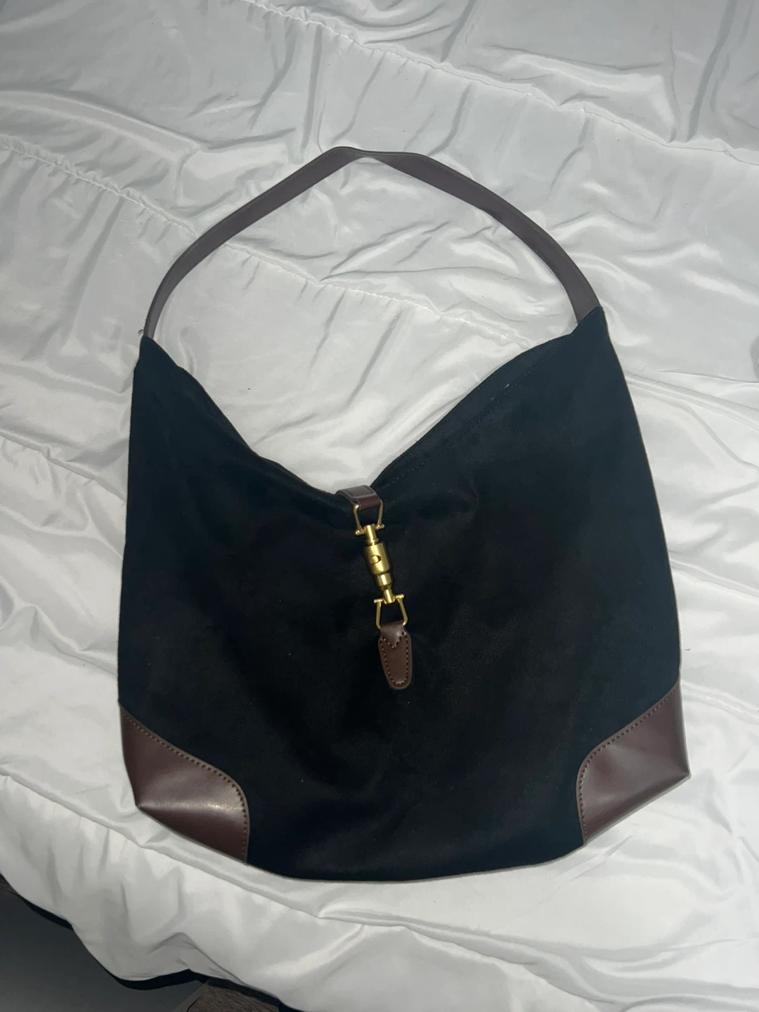Black Bag with Brown Leather Accents - photo 2