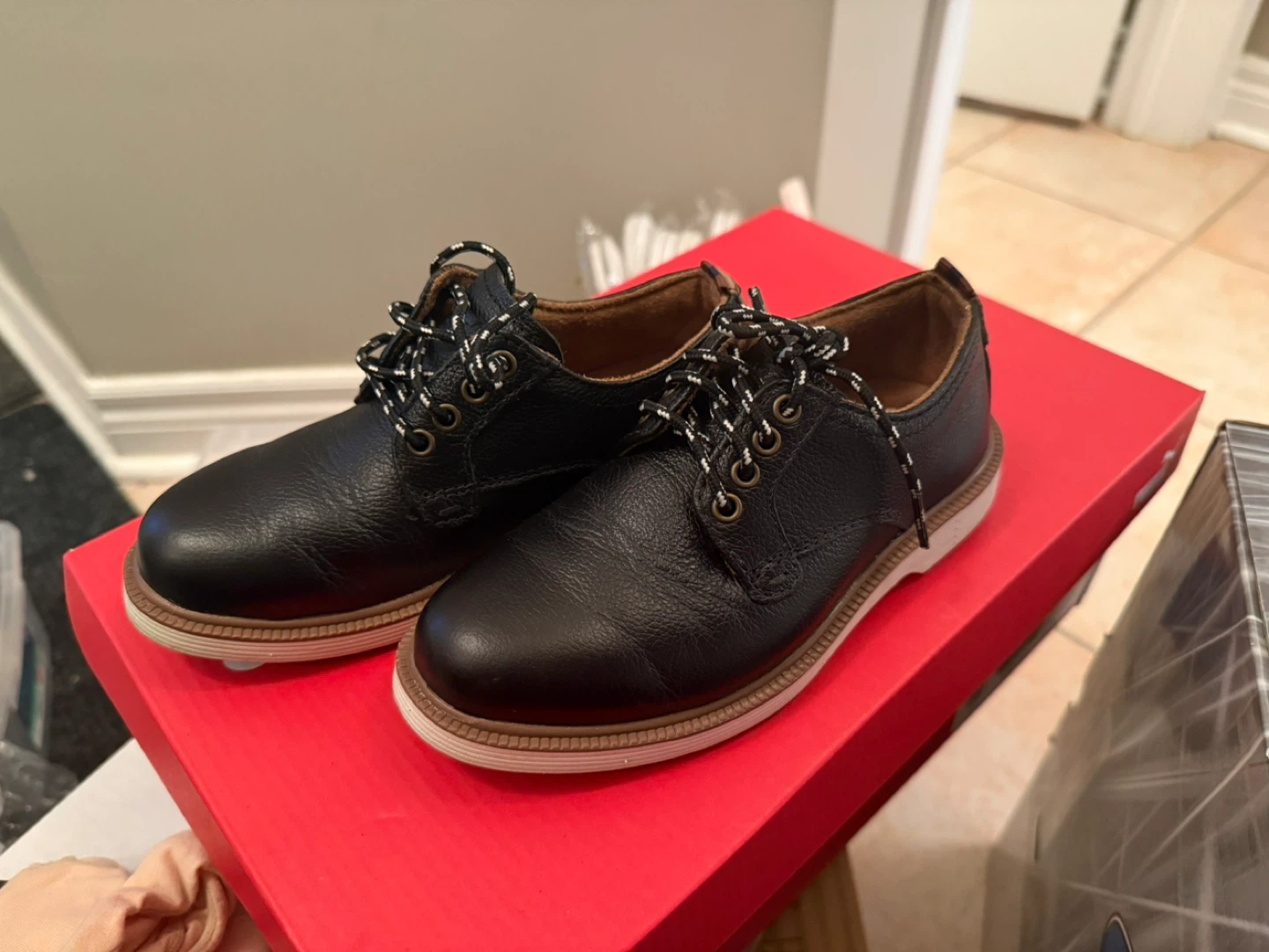 Florsheim Boys Black Leather Oxford Dress Shoes Size 11M